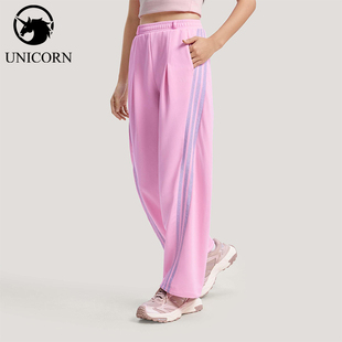 款 Adidas 阿迪达斯正品 2026春季 KS0035 女士日常印花直筒运动长裤