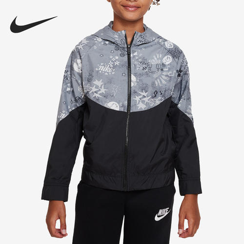 Nike/耐克正品夏季儿童运动透气休闲连帽夹克外套DQ8879-084