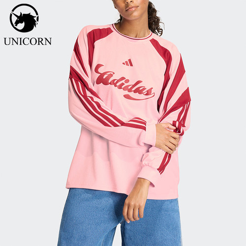 Adidas/阿迪达斯正品2026春季款女士圆领经典透气长袖上衣JY7640