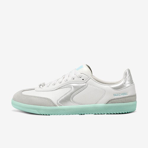Skechers斯凯奇正品女款低帮薄底舒适百搭板鞋185235-WBL