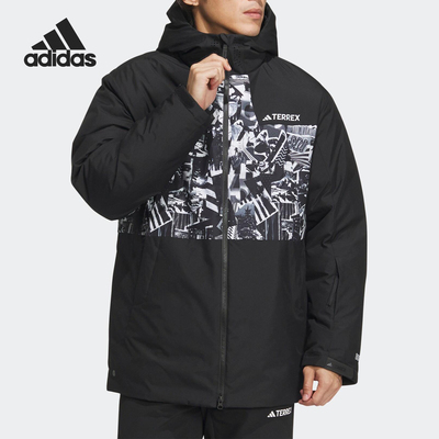 Adidas/阿迪达斯官方正品TEREXTEREX新款男黑白色徒羽绒服IJ5970