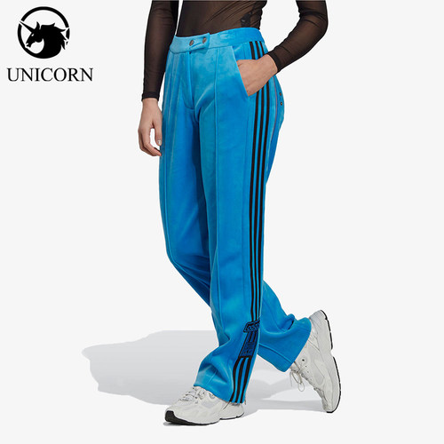 Adidas/阿迪达斯官方正品三叶草女士中腰时尚针织运动长裤HM2055