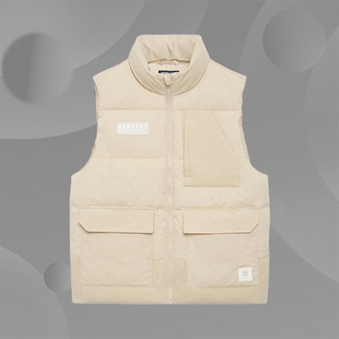 李宁正品 立领保暖羽绒马甲AMRS025 反伍BADFIVE男子运动休闲时尚