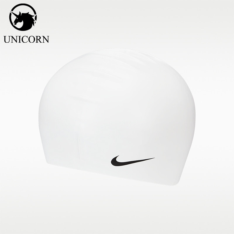 Nike/耐克正品SWIM硅胶泳帽新款男白黑色游泳帽CW9487-100