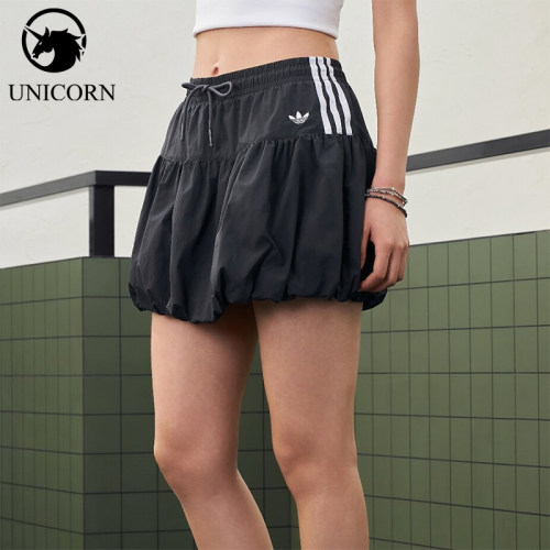 Adidas/阿迪达斯正品三叶草女士宽松梭织时尚休闲泡泡裙KU4773