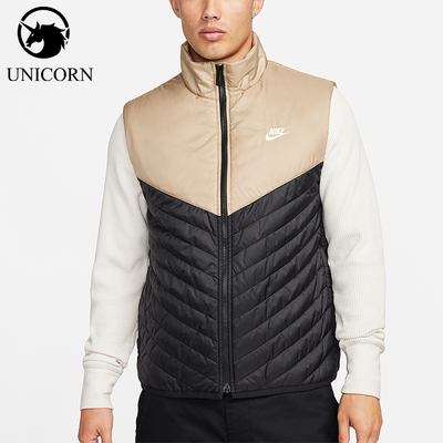 Nike/耐克正品Therma-FIT 男士运动拼接保暖立领棉马甲FB8202-010