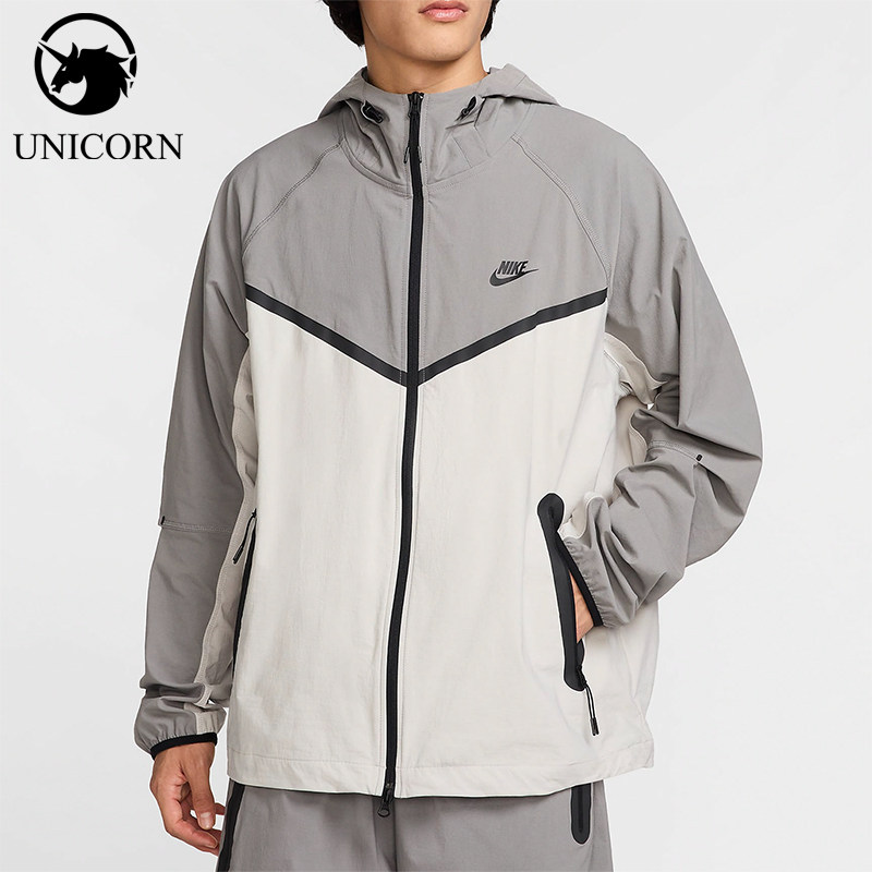 Nike/耐克正品男士透气连帽拉链时尚长袖经典夹克外套HM7151-014