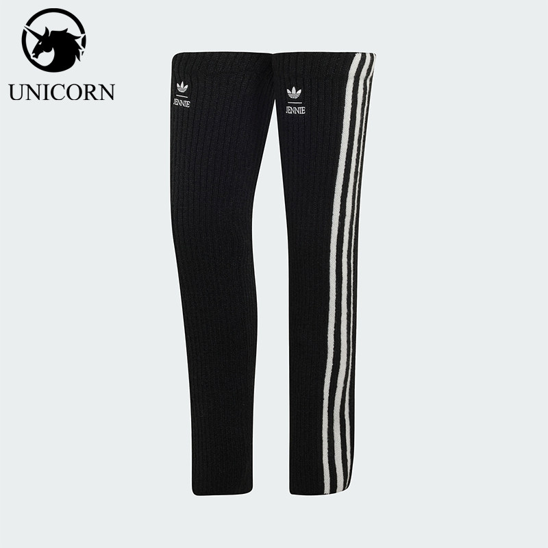 Adidas/阿迪达斯正品三叶草女士时尚简约高筒护腿袜套LD4843