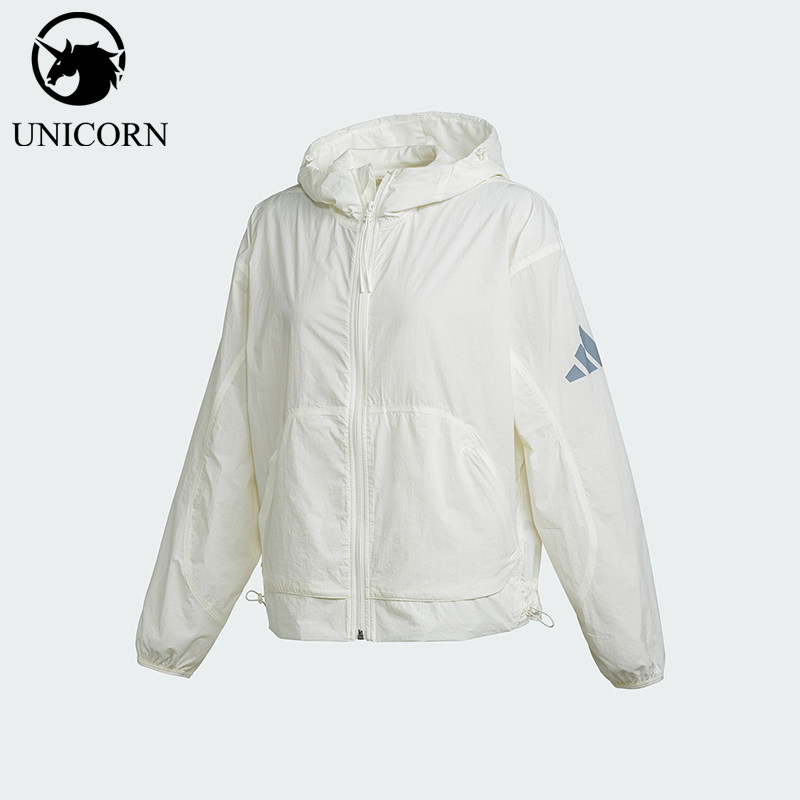 Adidas/阿迪达斯官方正品W CE Q2 WB 女士运动宽松连帽外套JC5114