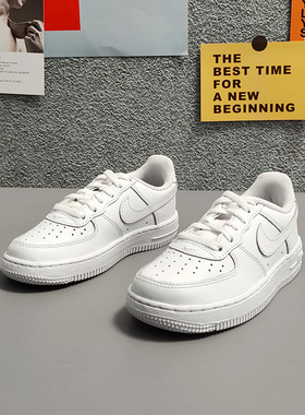 Nike/耐克正品FORCE 1 GS大童空一号运动休闲板鞋 DM9473-100