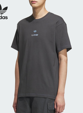 Adidas/阿迪达斯正品三叶草男女图案印花宽松时尚短袖KC1428