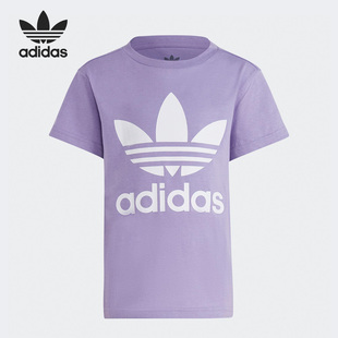小童运动短袖 Adidas 新款 三叶草夏季 T恤IC9120 阿迪达斯正品