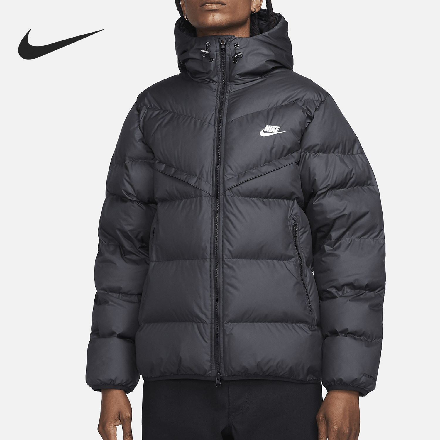 Nike/耐克正品Storm-FIT男士保暖长袖经典连帽面包棉服FB8185-010
