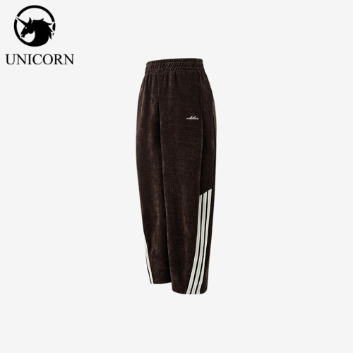 Adidas/阿迪达斯正品Soft KT女士中腰系带条纹休闲长裤KW2432