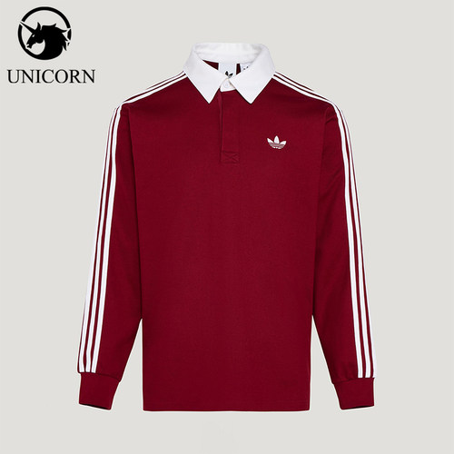 Adidas/阿迪达斯正品三叶草男士宽松经典运动长袖POLO衫KG3905