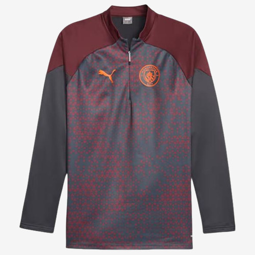 PUMA彪马正品2023-24曼城加绒男款半拉链长袖足球球衣772861-16