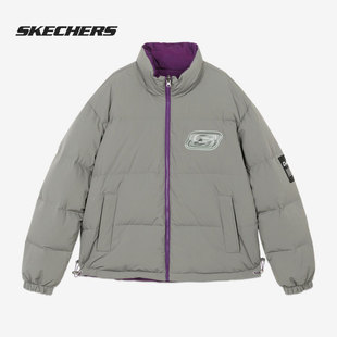 Skechers/斯凯奇新品D-ANTIDOTE合作款女子两面穿羽绒面包服