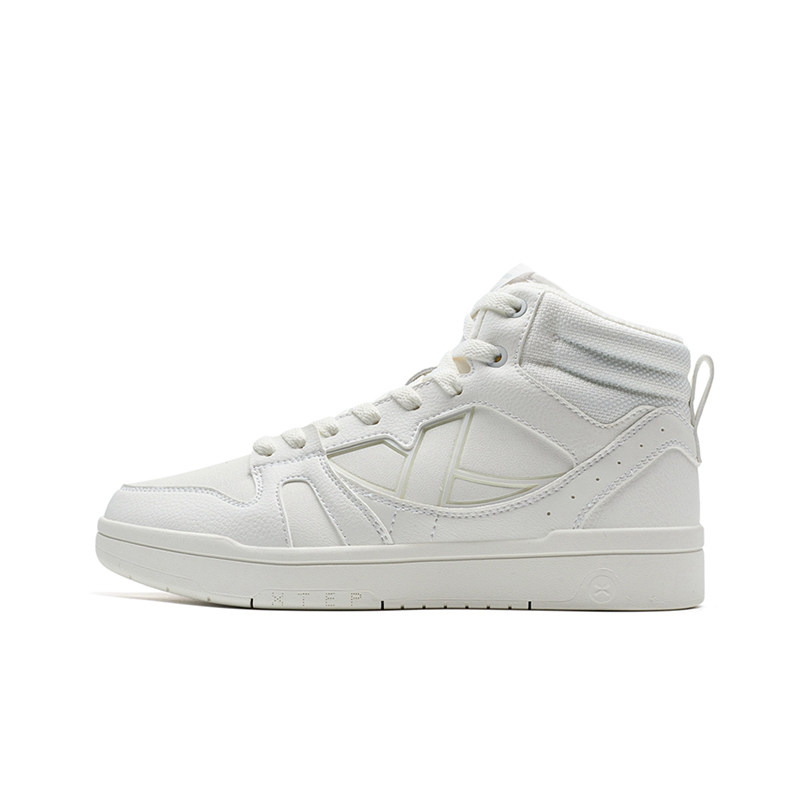 特步正品新款女子舒适潮流防滑保暖耐磨高帮运动板鞋876318370001