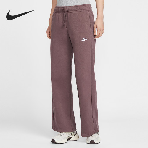 Nike/耐克正品2025冬季款女士针织刺绣直筒长裤FB2728-502