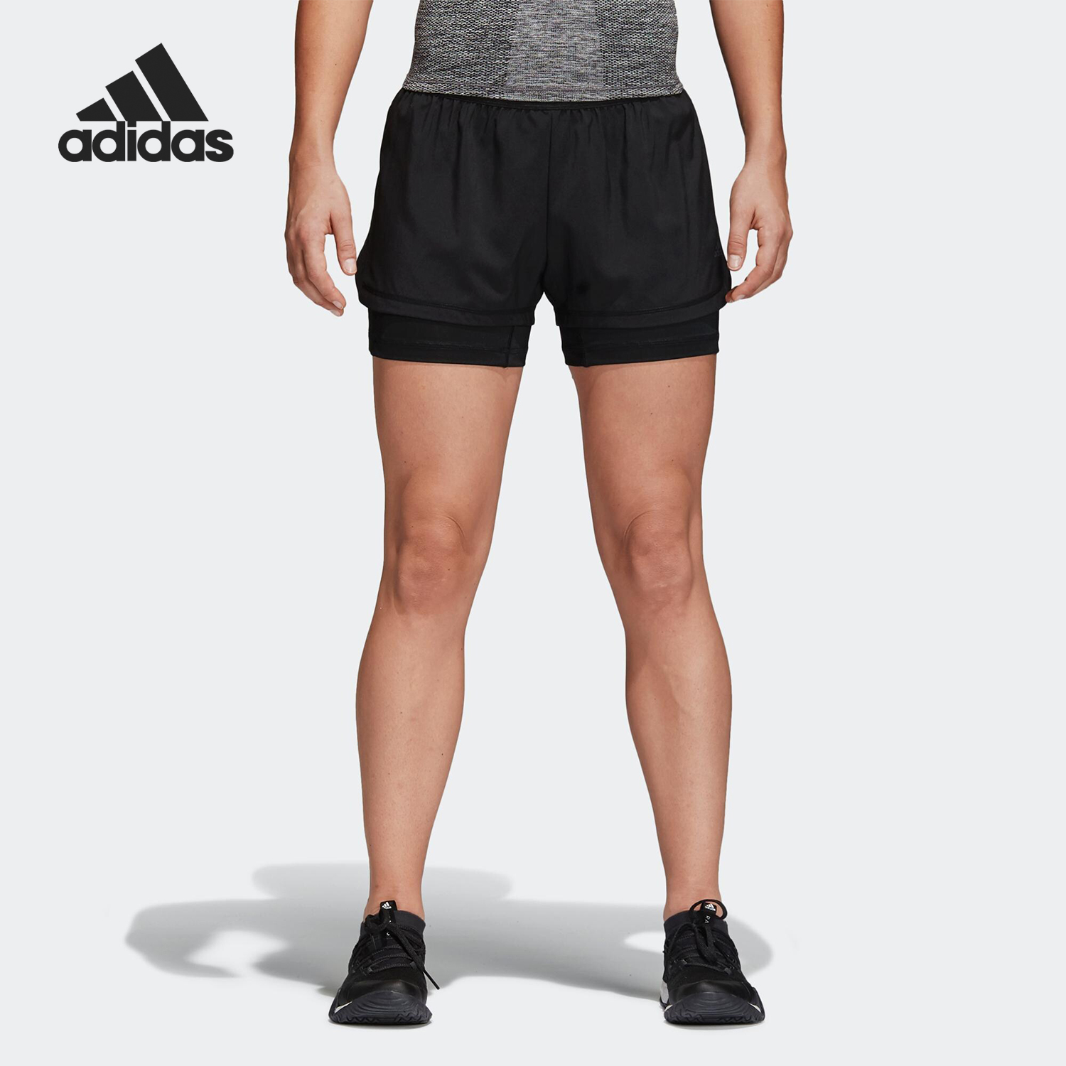 Adidas/阿迪达斯正品2in1 Short W 女子 梭织运动休闲短裤CD6413
