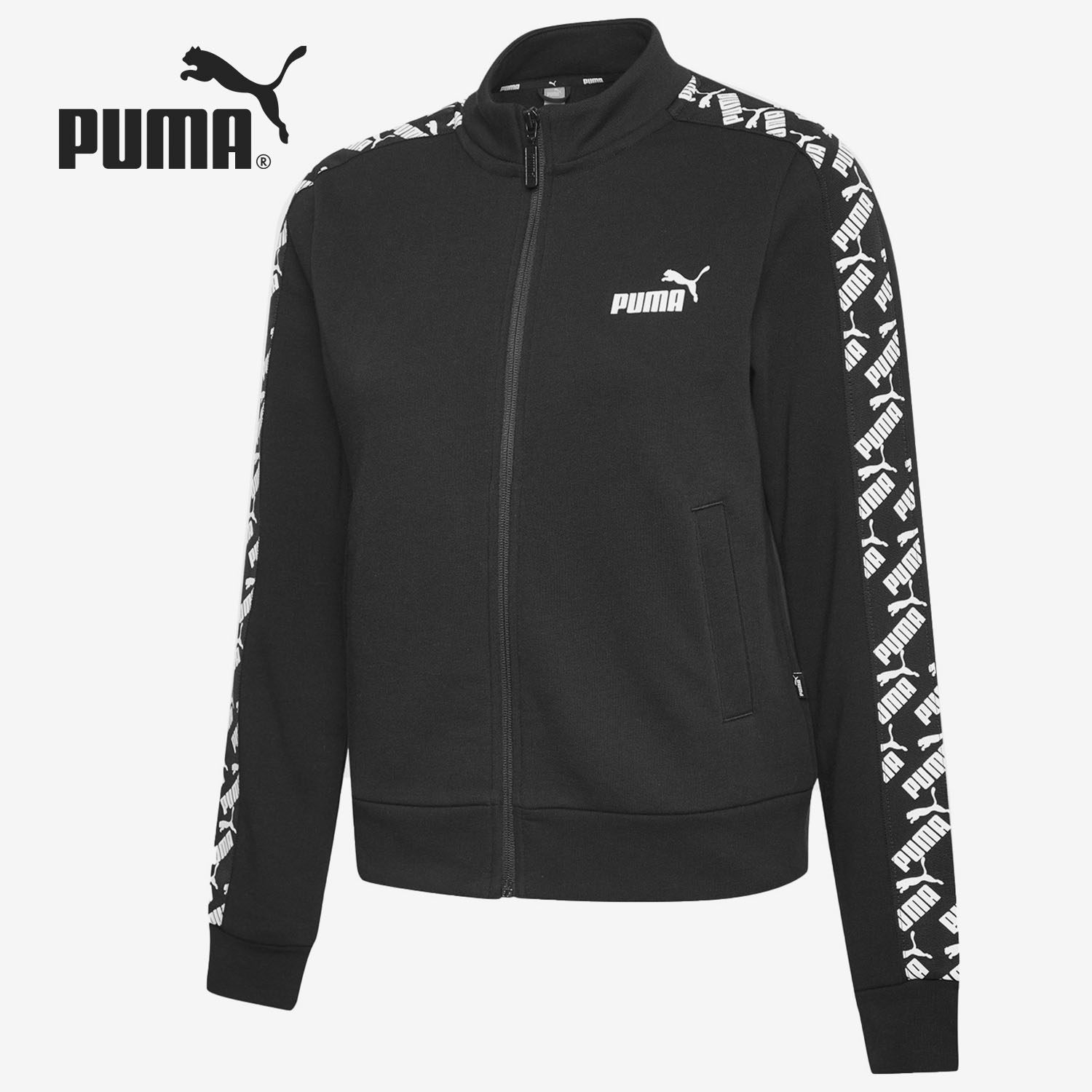 PUMA/彪马正品春季新款女子运动休闲印花串标拉链外套 583822