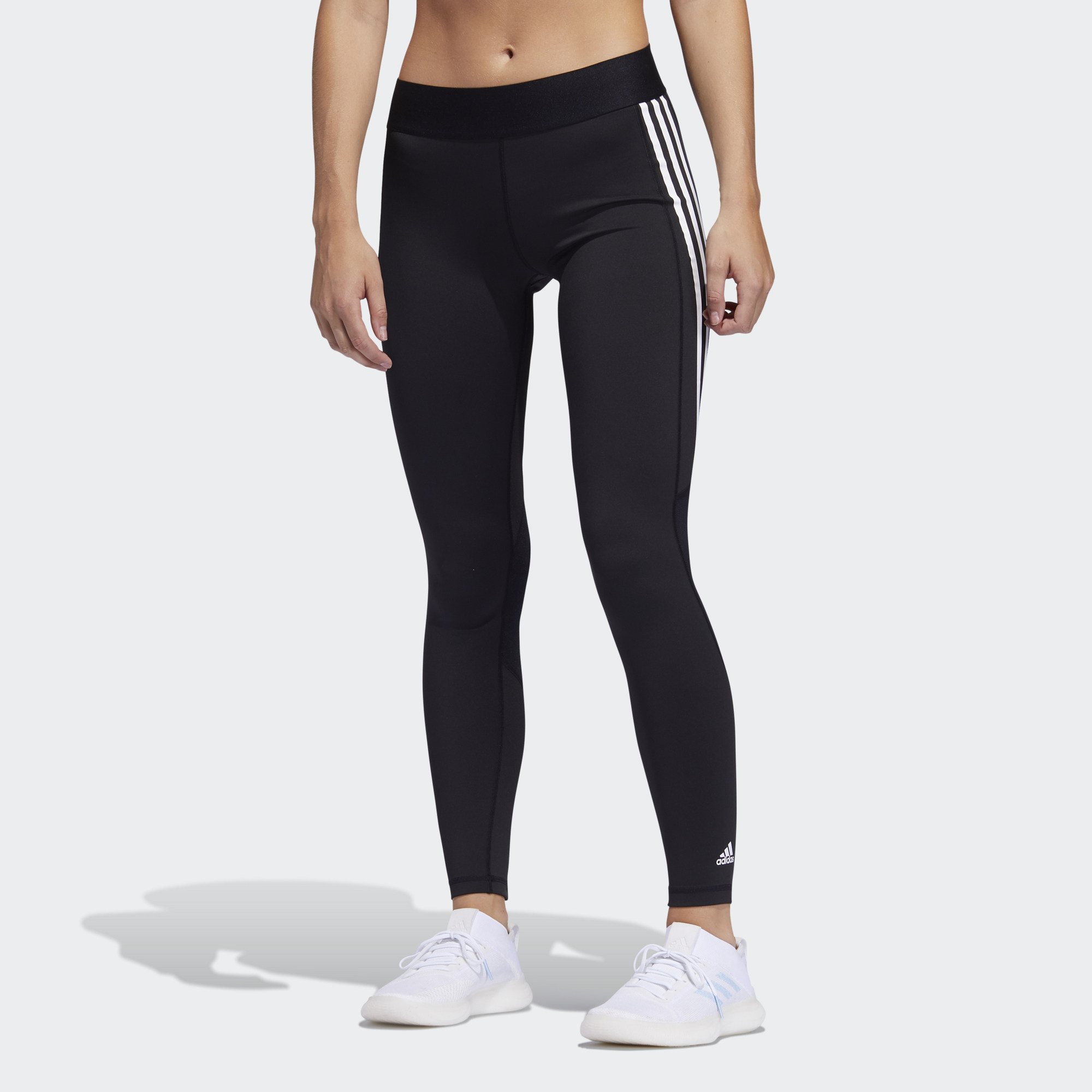 Adidas/阿迪达斯正品夏季女子训练弹力运动透气紧身长裤 FJ7173 - 实物图