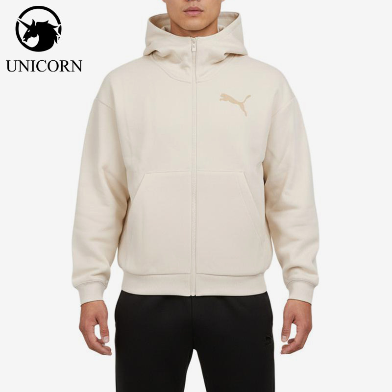 Puma/彪马正品ES针织连帽拉链卫衣新款经典运动连帽卫衣637444-87