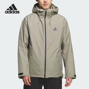 Adidas/阿迪达斯正品2025男士连帽保暖三合一羽绒内胆外套KQ5502