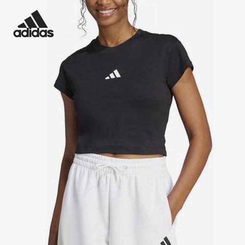 Adidas/阿迪达斯官方正品夏季新款女士运动休闲圆领短袖T恤JE4000