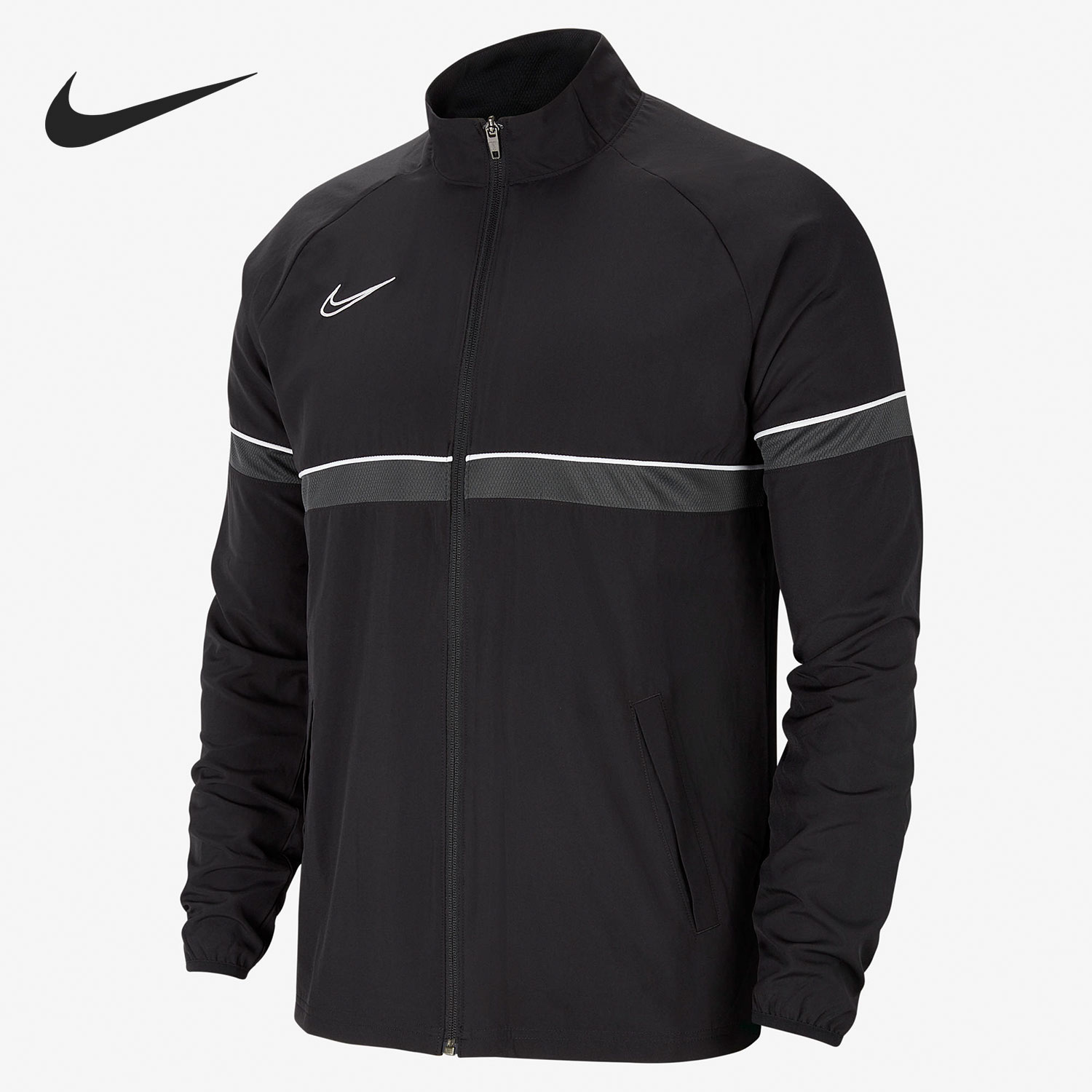 Nike/耐克正品男子足球训练运动跑步休闲立领防风外套CW6118-014