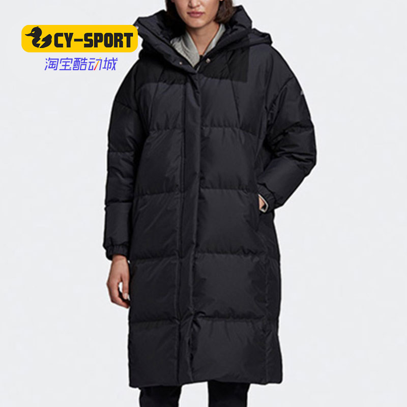 Adidas/阿迪达斯正品春季新款中长款保暖运动服羽绒服 GE9953