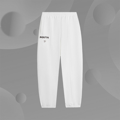 李宁正品新款BADFIVE反伍女子运动休闲时尚舒适针织长裤AKLSC14