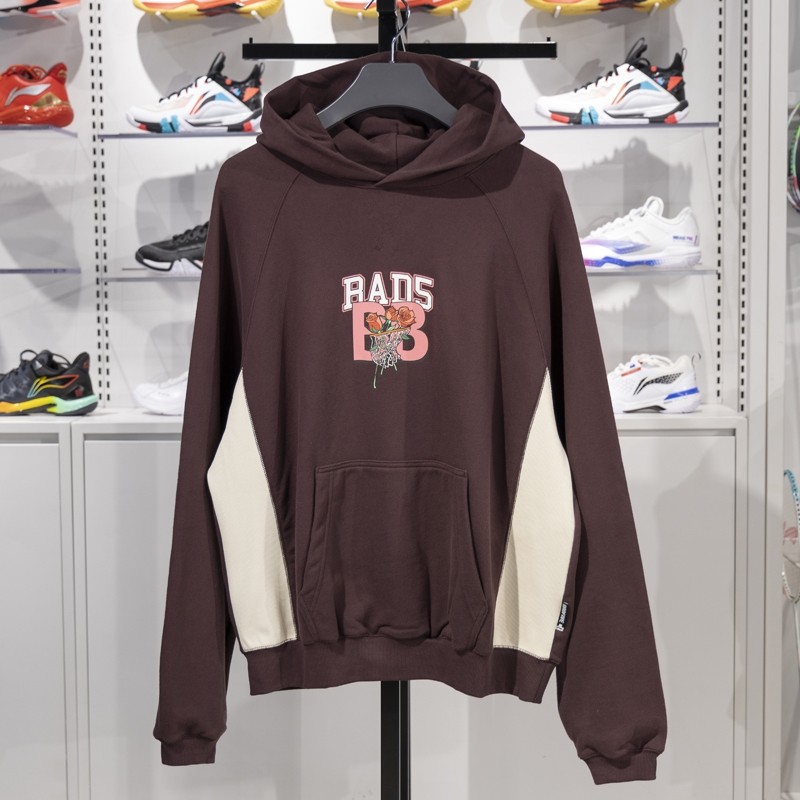 李宁正品反伍BADFIVE男子潮流印花宽松休闲套头连帽卫衣AWDTC89-2