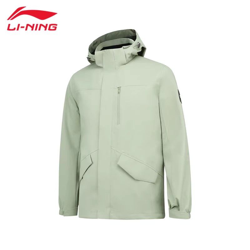 李宁男子运动休闲防风冲锋衣夹克外套【户外人20度穿搭】AFDSC11