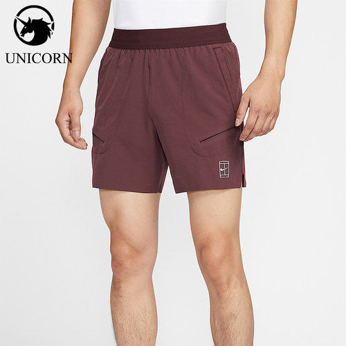 Nike/耐克正品2025 Dri-FIT男士透气松紧腰网球短裤FZ6914-652
