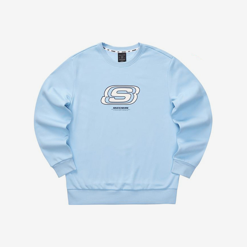 Skechers/斯凯奇正品PULLOVER男女同款针织圆领卫衣套头衫