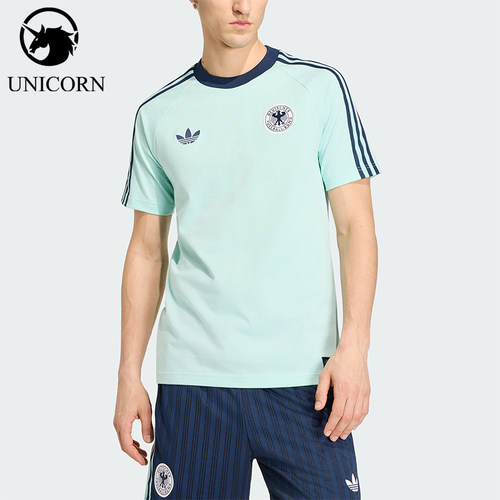 Adidas/阿迪达斯正品DFB OG TEE男士透气复古运动修身T恤KE2928