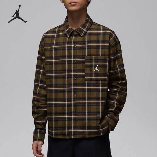 Nike/耐克正品JORDAN男士印花网格运动长袖衬衫IF1858-265