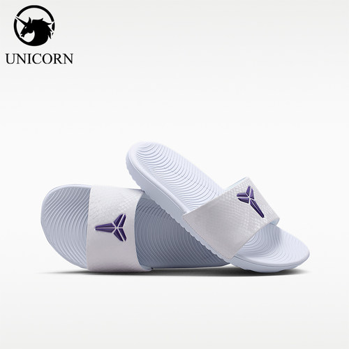 Nike/耐克正品KOBEKawa新款儿童白紫色赛前鞋经典拖鞋IF2871-101
