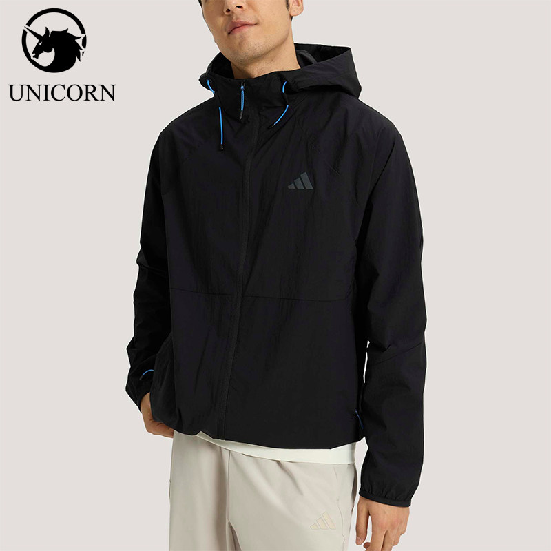 Adidas/阿迪达斯官方正品春季男士宽松防风耐磨运动夹克KR2511 - 实物图