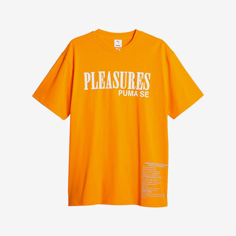 Puma/彪马正品PLEASURES TYPO联名情侣复古休闲短袖620878-73