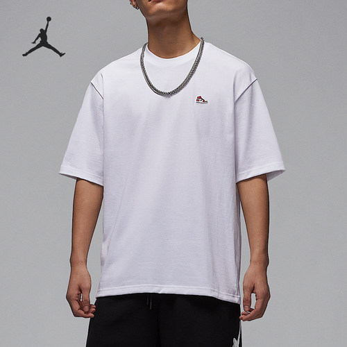 Nike/耐克正品JORDAN男士宽松透气圆领休闲短袖T恤HJ2327-100