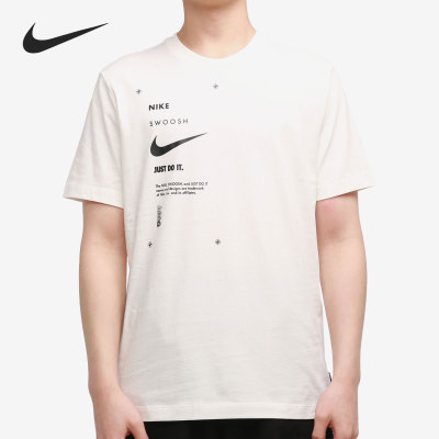 Nike/耐克正品SWOOSH夏季新款男子休闲印花圆领短袖T恤DJ5374-110