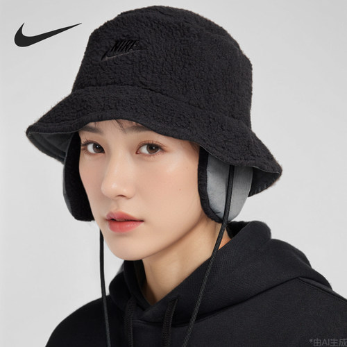 Nike/耐克正品冬季新款男女拼接轻便运动渔夫帽FZ2205-010