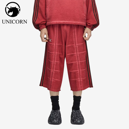 Adidas/阿迪达斯正品THUGCLUB男女条纹宽松经典休闲短裤KF6911