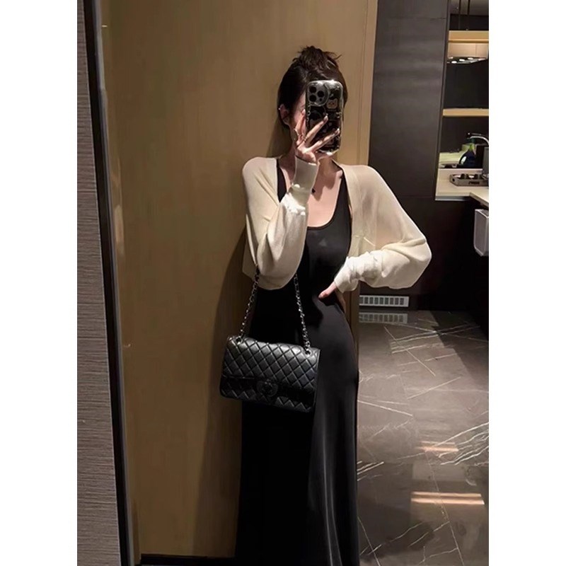 短款针织开衫女薄款高级感夏w季配吊带连衣裙子S外搭罩衫小披肩外图片