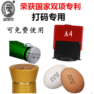 瓶盖日期打码机打生产日期a4手动打印器双排数字小型a1改码神器a6