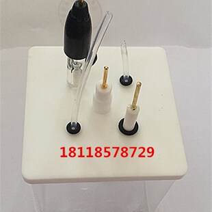 80*80*80mm石英电解池石英电解槽 方形石英槽 四氟盖 电化学槽