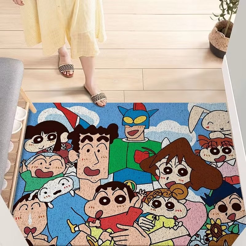 丝圈入户门垫卡通地垫门口玄关脚垫可裁剪地毯垫进门网红家用防滑