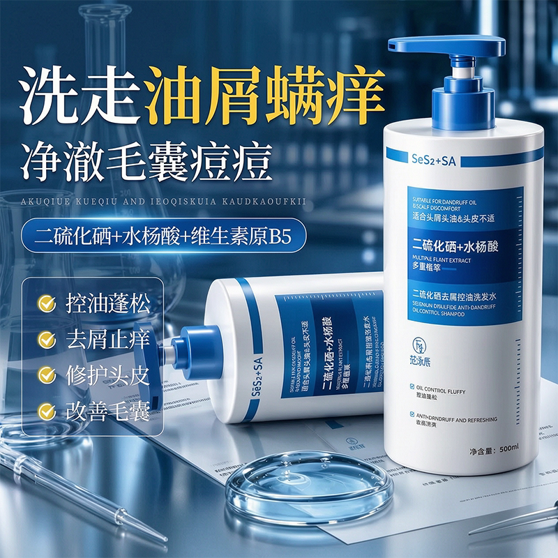 二硫化硒去屑控油洗发水500ml图片